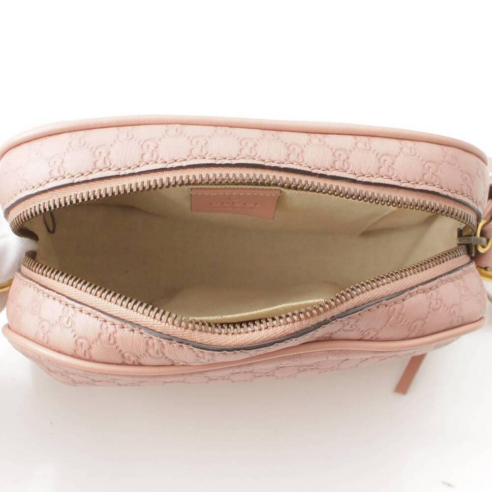 Gucci ssima Shoulder Bag Leather Pink - Picture 5 of 8